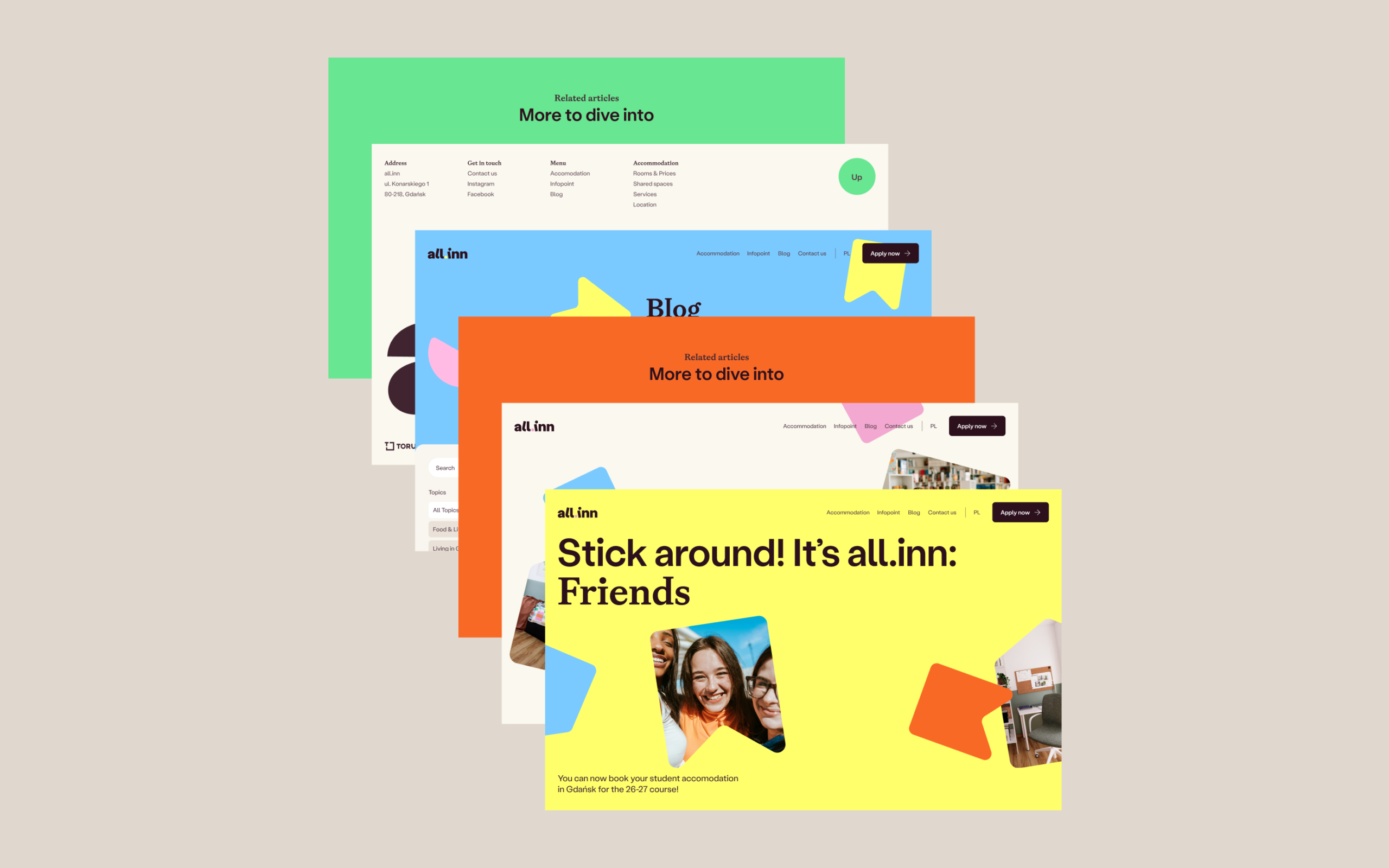 All Inn Website Student Housing by Torus