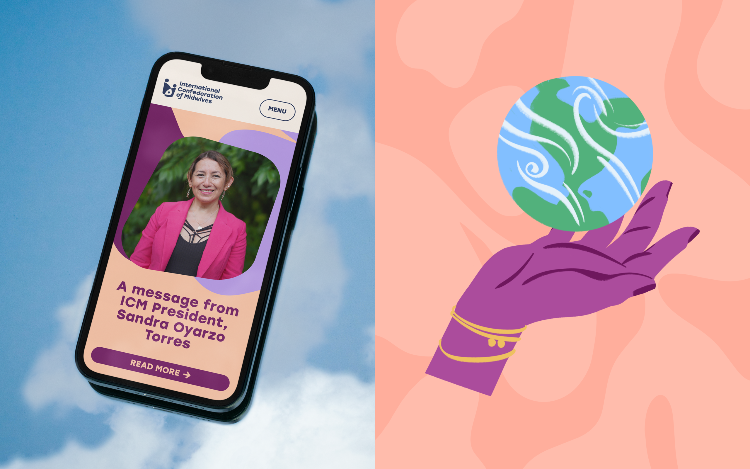 International Confederation Midwives Healthcare Branding Tinge 04